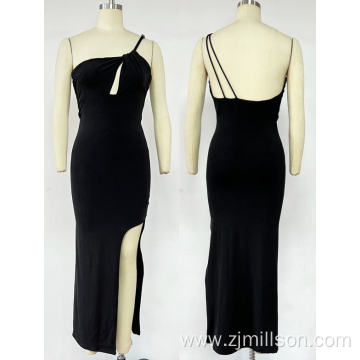 Sexy Backless Hollow Out Slit Maxi Dress